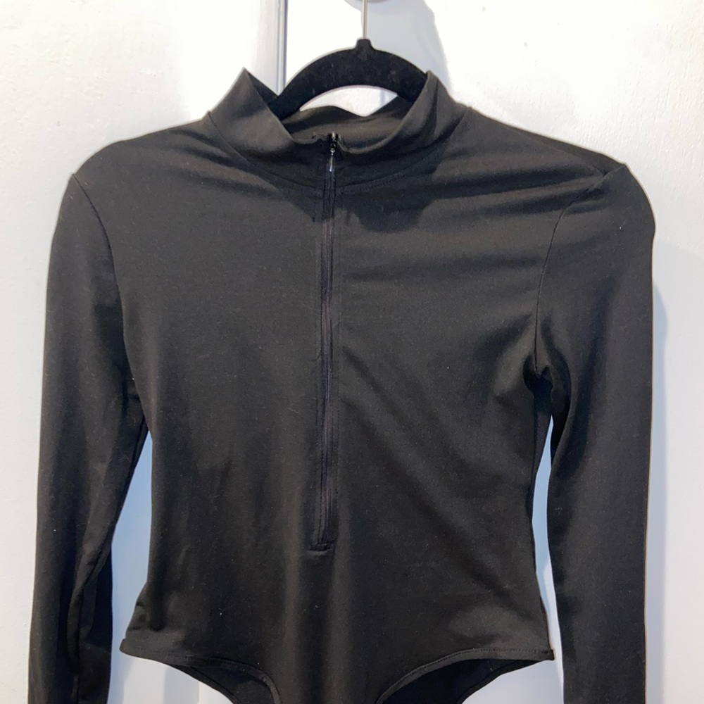 Zip front body suit